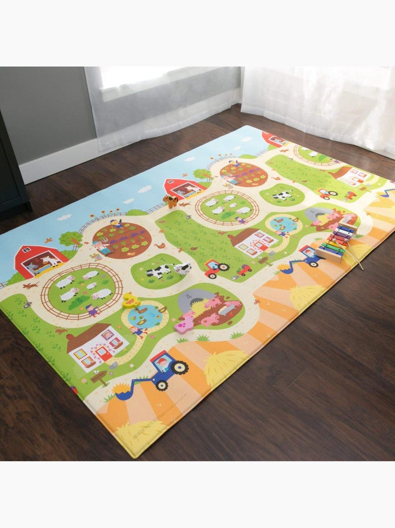 Tapis d'éveil et jeu Busy Farm Jaune - Kiabi