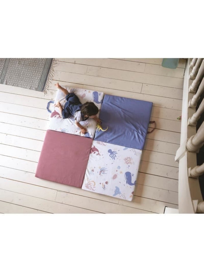 Tapis d'éveil évolutif 3 en 1 trésors de l'océan - déhoussable - tinéo Bleu - Kiabi