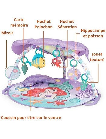 Tapis d'éveil évolutif avec arche musicale et lumineuse - la petite sirène - disney baby