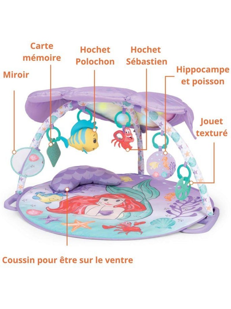Tapis d'éveil évolutif avec arche musicale et lumineuse - la petite sirène - disney baby Blanc - Kiabi