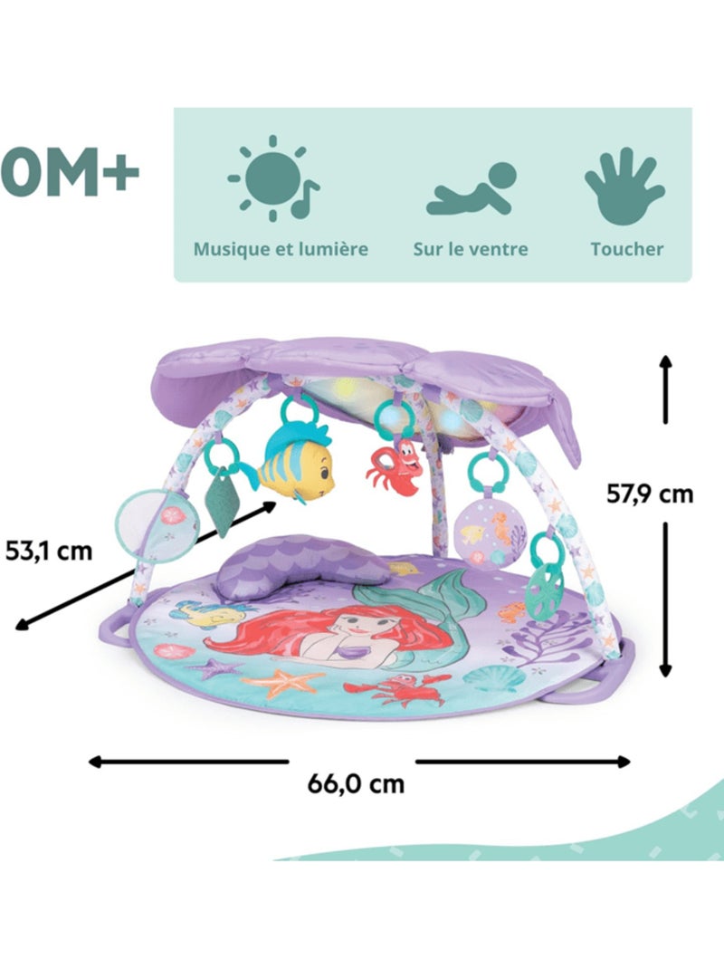 Tapis d'éveil évolutif avec arche musicale et lumineuse - la petite sirène - disney baby Blanc - Kiabi