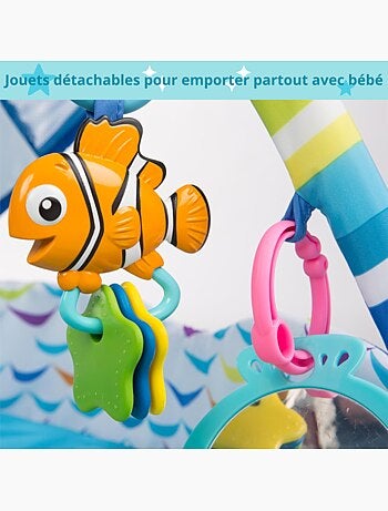 Tapis d'éveil évolutif avec guirlande lumineuse et miroir - nemo mr. Ray - disney baby