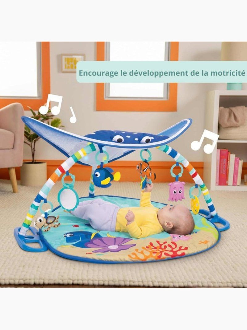 Tapis d'éveil évolutif avec guirlande lumineuse et miroir - nemo mr. Ray - disney baby Bleu - Kiabi