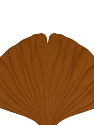 Tapis d'éveil feuille de Ginkgo lin Caramel