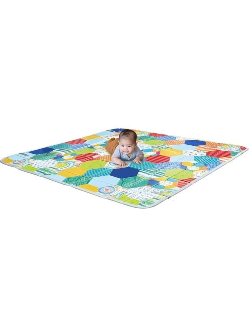 Tapis d'éveil géant en mousse - pliable et confortable - infantino Bleu - Kiabi