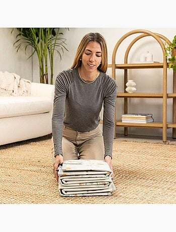 Tapis d'éveil géant réversible arc-en-ciel - mousse pliable - infantino
