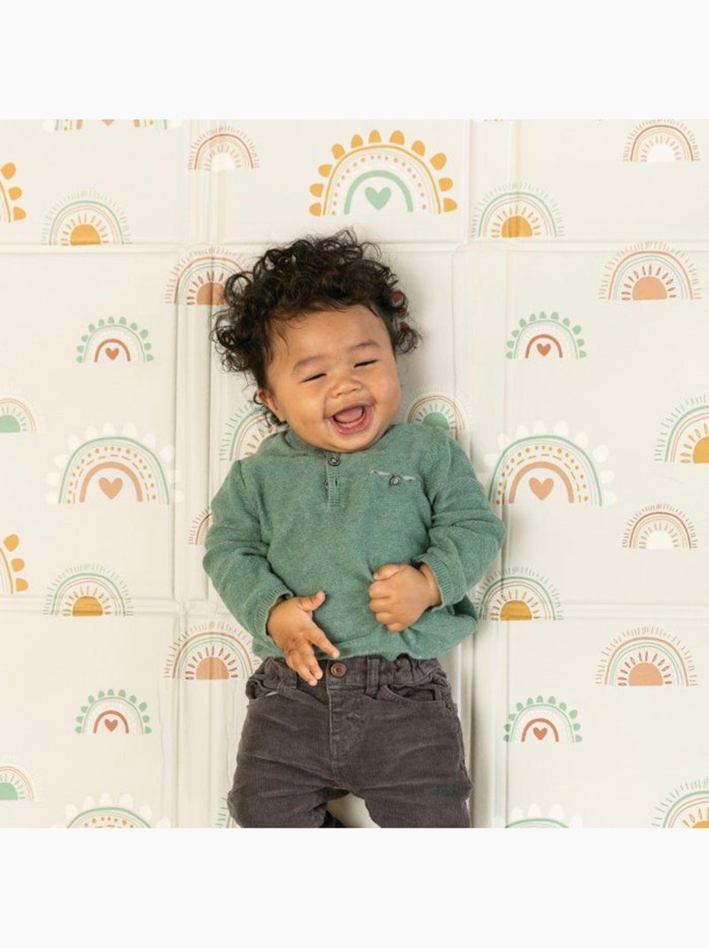 Tapis d'éveil géant réversible arc-en-ciel - mousse pliable - infantino Vert - Kiabi