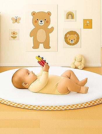 Tapis d'Eveil Havane en Coton Bio Rose