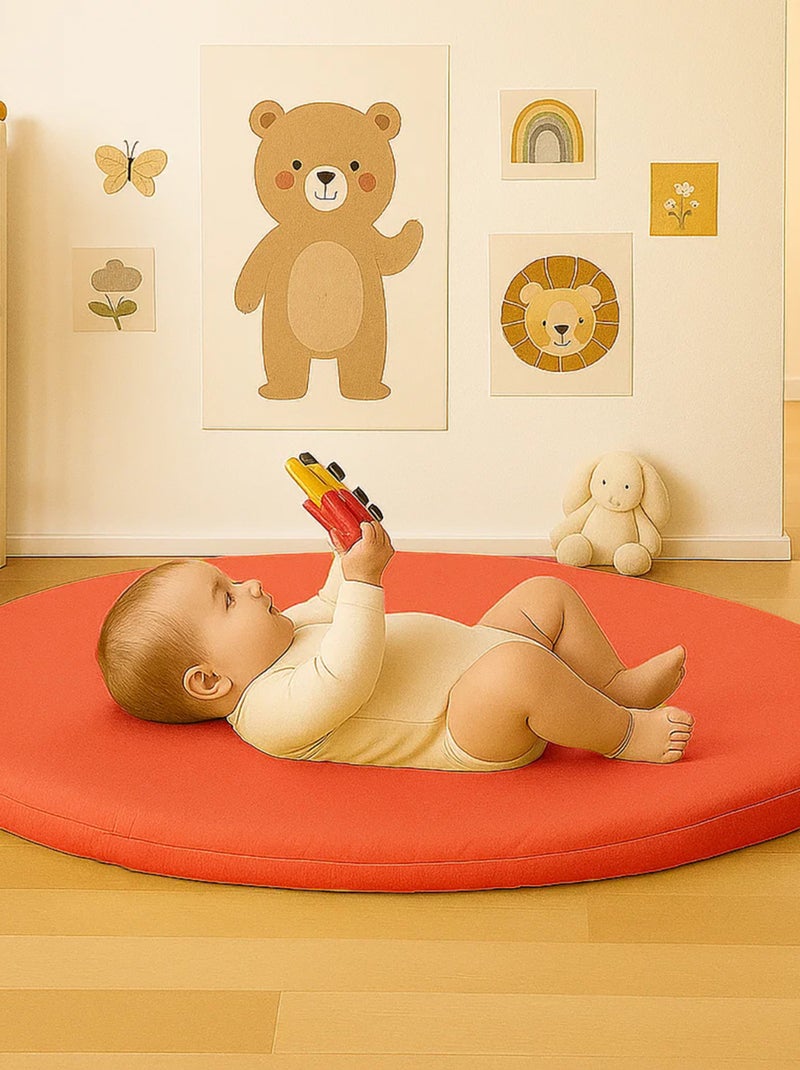 Tapis d'Eveil Havane en Coton Bio Fraise Rouge - Kiabi