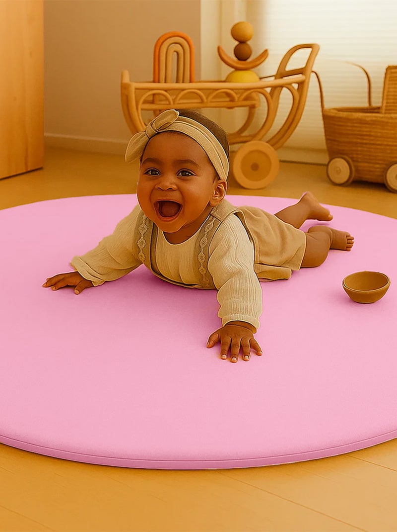 Tapis d'Eveil Havane en Coton Bio Rose Rose - Kiabi