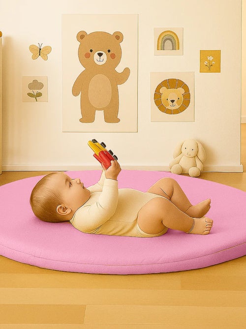 Tapis d'Eveil Havane en Coton Bio Rose - Kiabi