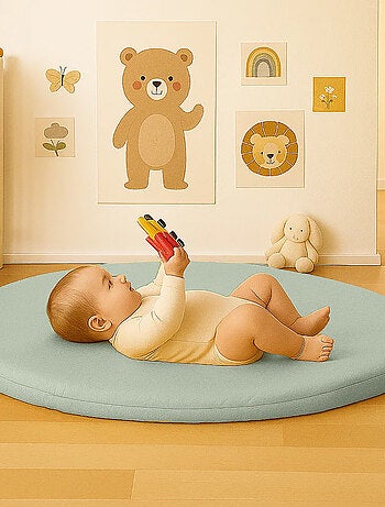 Tapis d'Eveil Havane en Coton Bio Rose