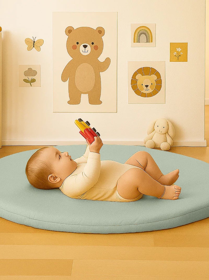 Tapis d'Eveil Havane en Coton Bio Vert Vert - Kiabi