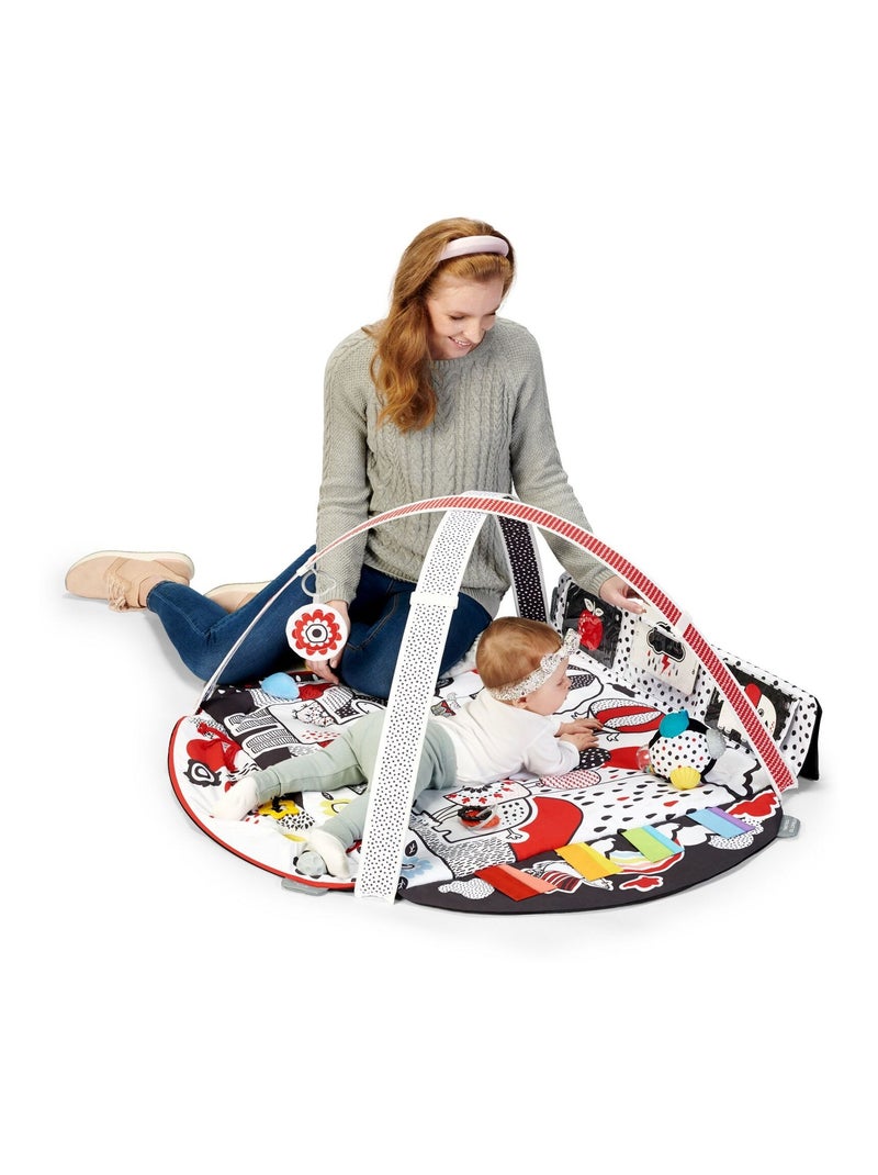 Tapis d’Éveil Kinderkraft 4SMART avec Arches de Jeux, Cartes Contrastées et Balle Sensorielle Multicolore - Kiabi