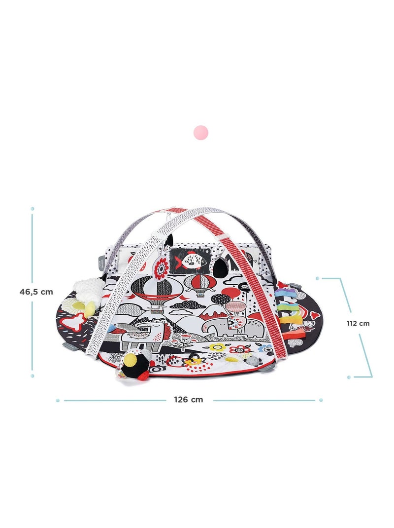 Tapis d’Éveil Kinderkraft 4SMART avec Arches de Jeux, Cartes Contrastées et Balle Sensorielle Multicolore - Kiabi