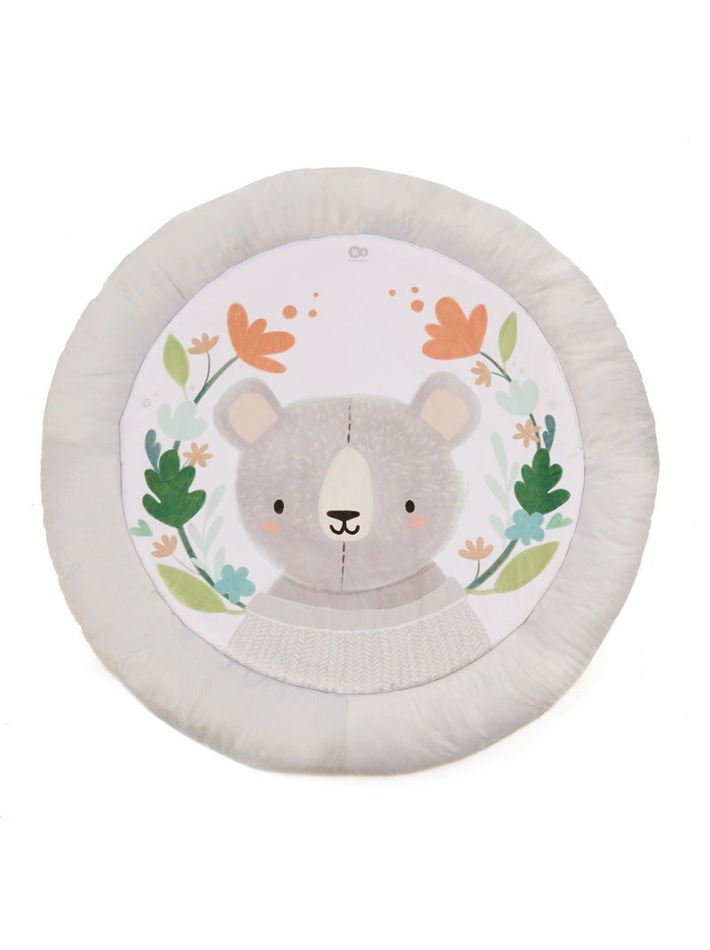 Tapis d’Éveil Kinderkraft COZYPLAY avec Arceaux, Jouets Suspendus, Miroir et Tapis Lavable Gris - Kiabi