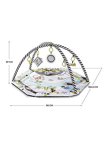 Tapis d’éveil Kinderkraft SMARTPLAY avec 7 jouets, 20 balles et fonction parc sécurisé