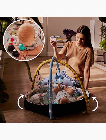 Tapis d’éveil Kinderkraft SMARTPLAY SEA avec 5 jouets, 12 balles et fonction aire de jeu