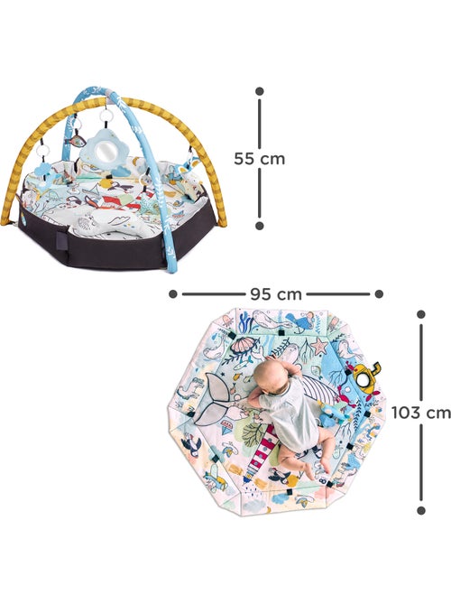 Tapis d’éveil Kinderkraft SMARTPLAY SEA avec 5 jouets, 12 balles et fonction aire de jeu - Kiabi