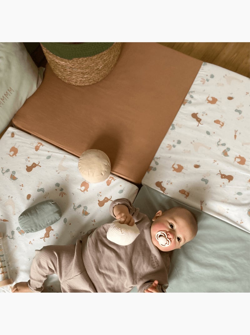 Tapis d'éveil Little Farmer Bleu Marron Blanc - Kiabi
