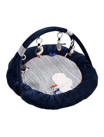 Tapis d'éveil marinière en velours - SAUTHON