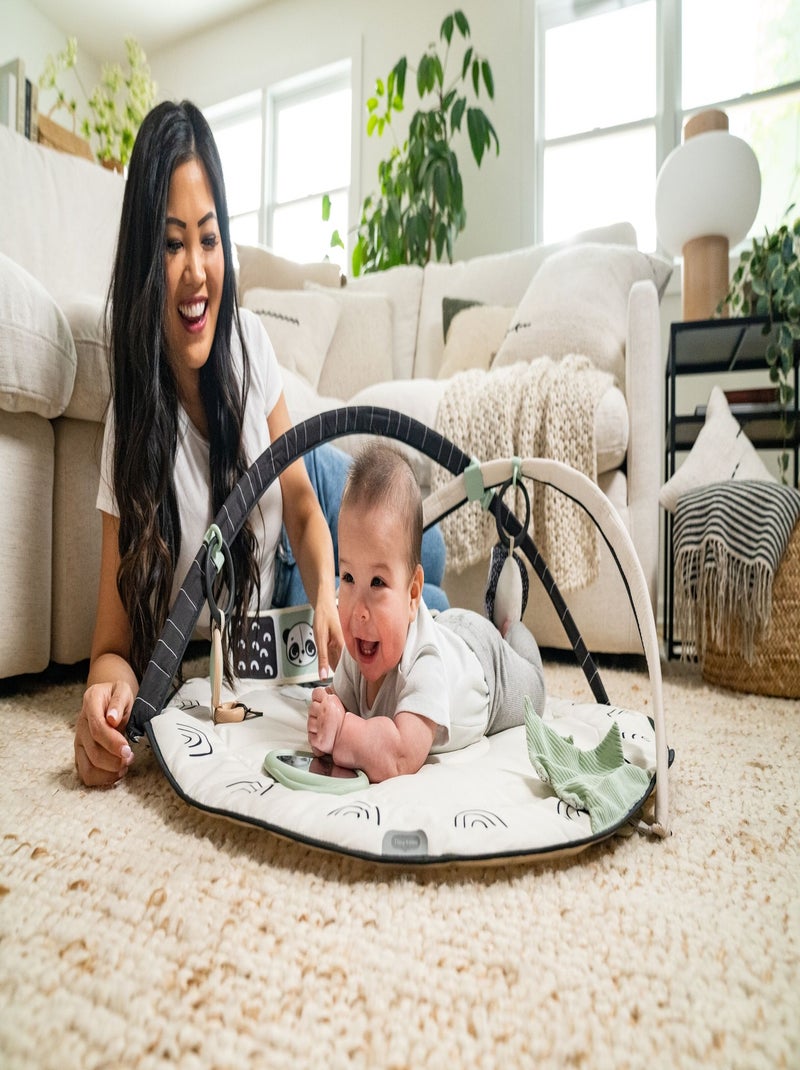 Tapis d’éveil musical avec arches et accessoires Gymini Blanc Noir - Kiabi