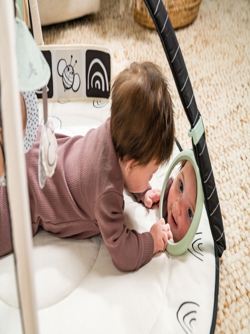 Tapis d’éveil musical avec arches et accessoires Gymini Blanc Noir - Kiabi
