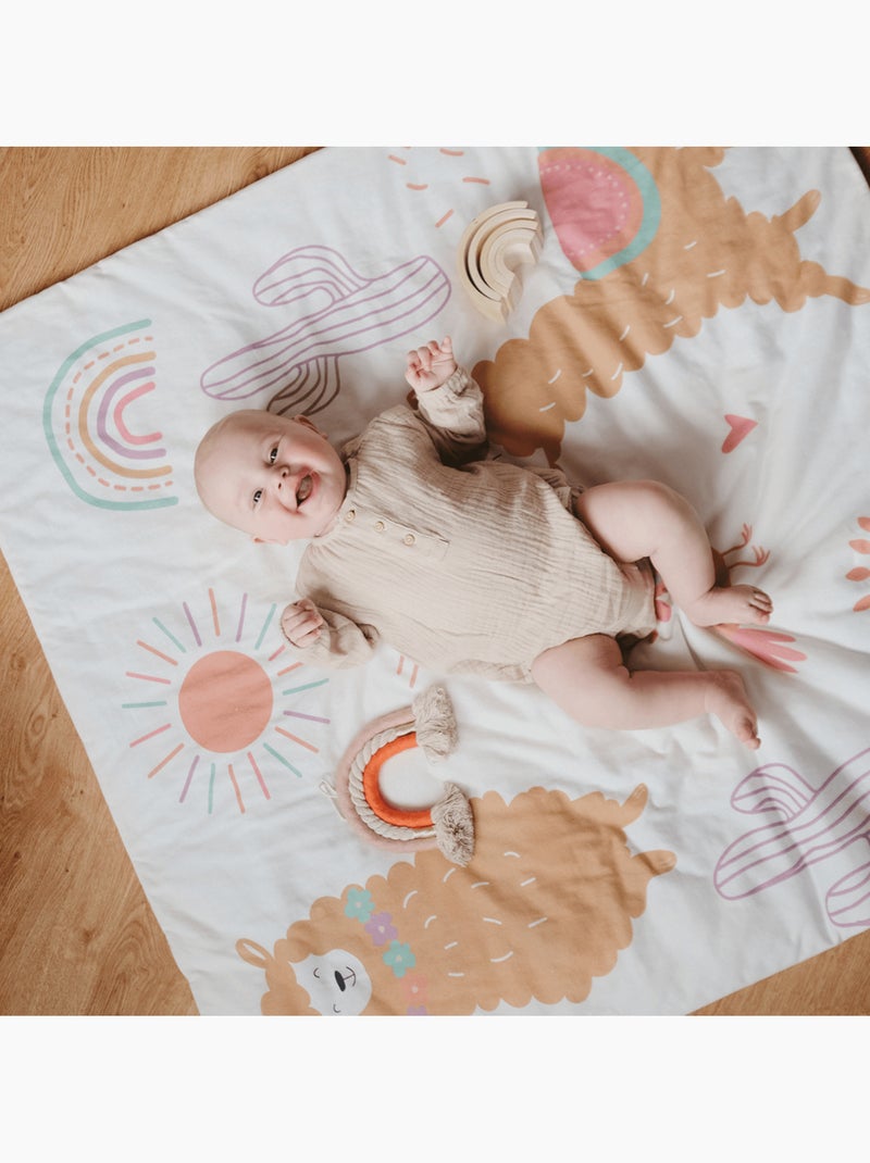 Tapis d'éveil nomade alpaga Rose - Kiabi