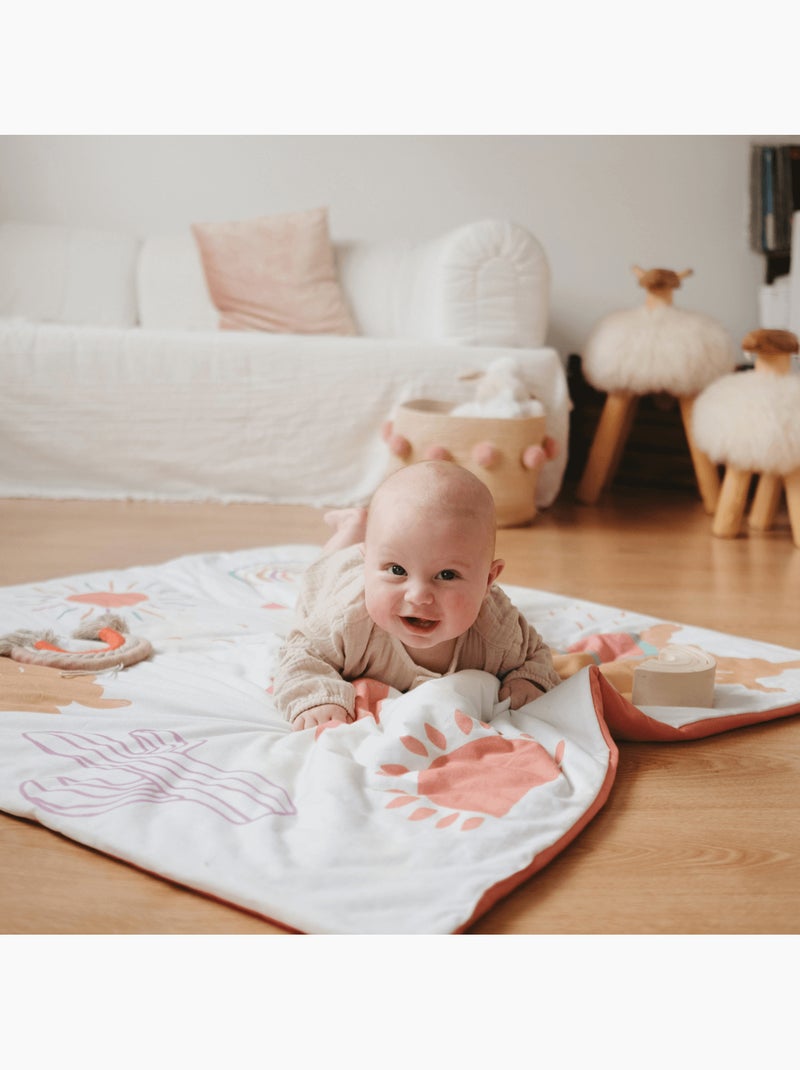 Tapis d'éveil nomade alpaga Rose - Kiabi
