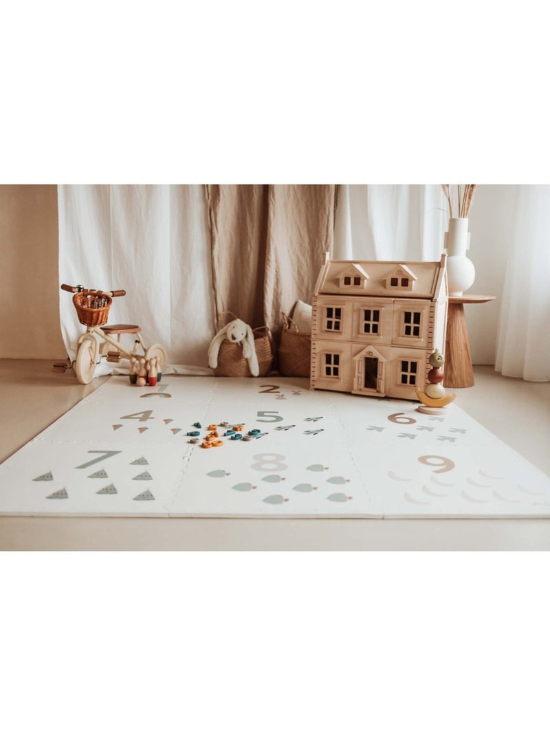 Tapis d'éveil Numbers d'uble Face en EVA Blanc - Kiabi