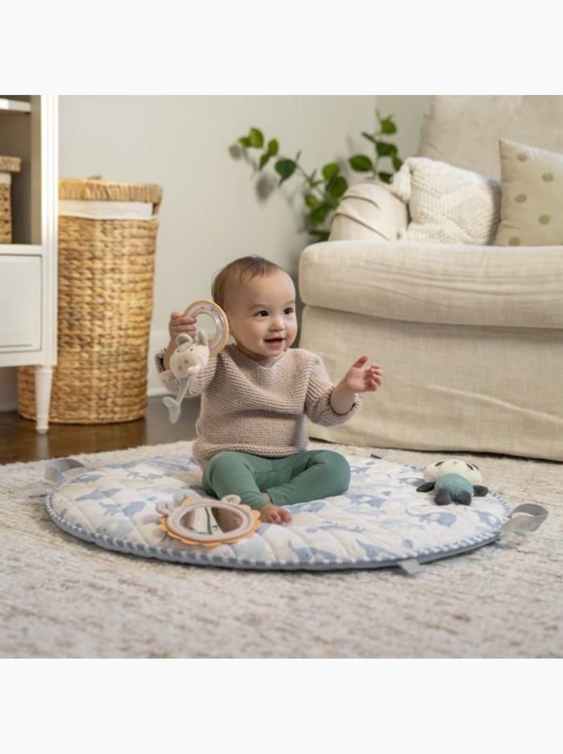 Tapis d'éveil pliable cozy spot éléphant - arche en bois - ingenuity Bleu - Kiabi