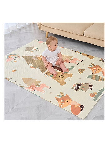 Tapis d'éveil pliable en mousse, réversible et imperméable - 200x180x1,5 - FOX | SUPERBE BEBE
