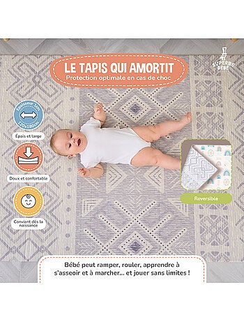 Tapis d'éveil pliable en mousse, réversible et imperméable - 180x150x1 - CASTLE | SUPERBE BEBE
