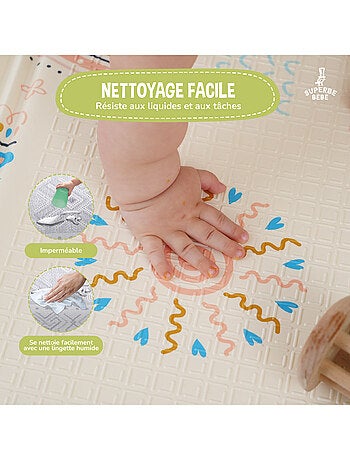 Tapis d'éveil pliable en mousse, réversible et imperméable - 180x150x1 - CASTLE | SUPERBE BEBE