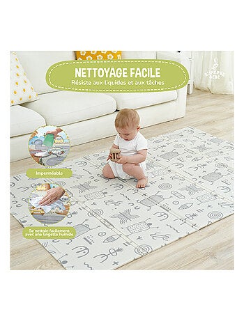 Tapis d'éveil pliable en mousse, réversible et imperméable - 200x180x1,5 - FOX | SUPERBE BEBE