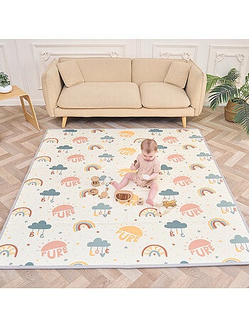 Tapis d'éveil pliable en mousse, réversible et imperméable - 200x180x1,5 - FOX | SUPERBE BEBE