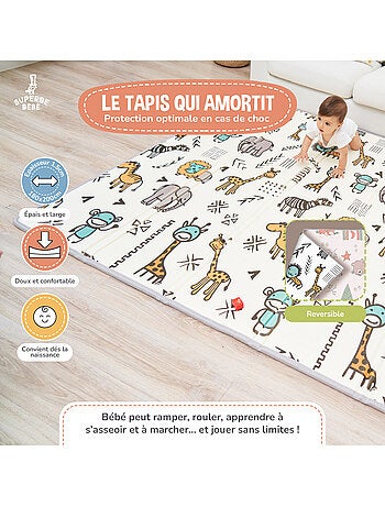 Tapis d'éveil pliable en mousse, réversible et imperméable - 180x150x1 - FOX | SUPERBE BEBE