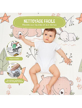 Tapis d'éveil pliable en mousse, réversible et imperméable - 180x150x1 - FOX | SUPERBE BEBE