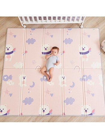 Tapis d'éveil pliable en mousse, réversible et imperméable - 200x180x1,5 - FOX | SUPERBE BEBE