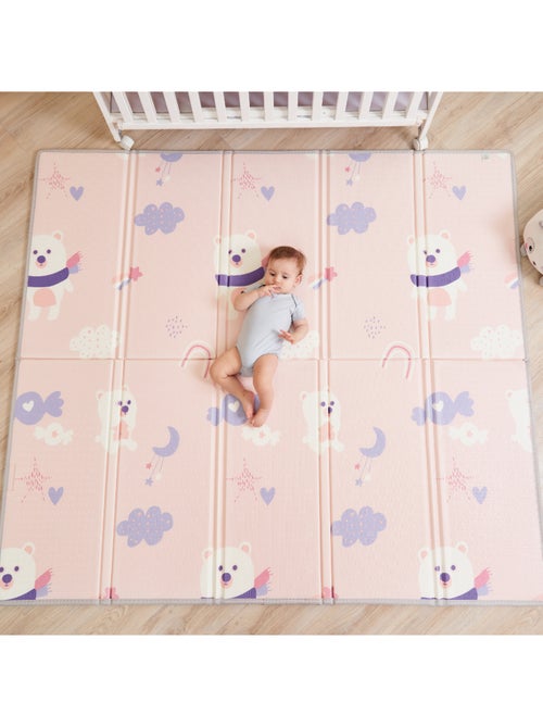 Tapis d'éveil pliable en mousse, réversible et imperméable - 180x150x1 - PINK PANDA | SUPERBE BEBE - Kiabi Tapis d'éveil pliable en mousse, réversible et imperméable - 180x150x1 - PINK PANDA | SUPERBE BEBE - Kiabi