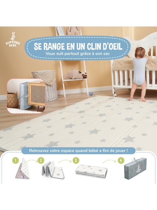 Tapis d'éveil pliable en mousse, réversible et imperméable - 180x150x1 - PINK PANDA | SUPERBE BEBE - Kiabi Tapis d'éveil pliable en mousse, réversible et imperméable - 180x150x1 - PINK PANDA | SUPERBE BEBE - Kiabi