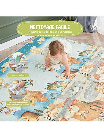 Tapis d'éveil pliable en mousse, réversible et imperméable - 200x180x1,5 - FOX | SUPERBE BEBE