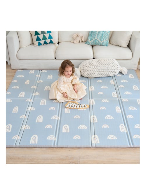 Tapis d'éveil pliable en mousse, réversible et imperméable - 180x150x1 - RAINBOW SKY | SUPERBE BEBE - Kiabi