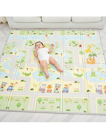 Tapis d'éveil pliable en mousse, réversible et imperméable - 200x180x1,5 - FOX | SUPERBE BEBE