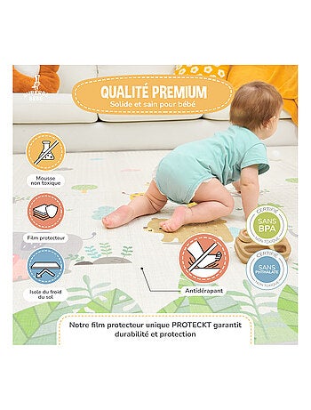Tapis d'éveil pliable en mousse, réversible et imperméable - 200x180x1,5 - FOX | SUPERBE BEBE