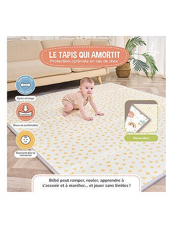 Tapis d'éveil pliable en mousse, réversible et imperméable - 200x180x1,5 - FOX | SUPERBE BEBE