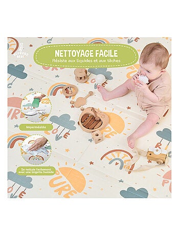 Tapis d'éveil pliable en mousse, réversible et imperméable - 200x180x1,5 - FOX | SUPERBE BEBE