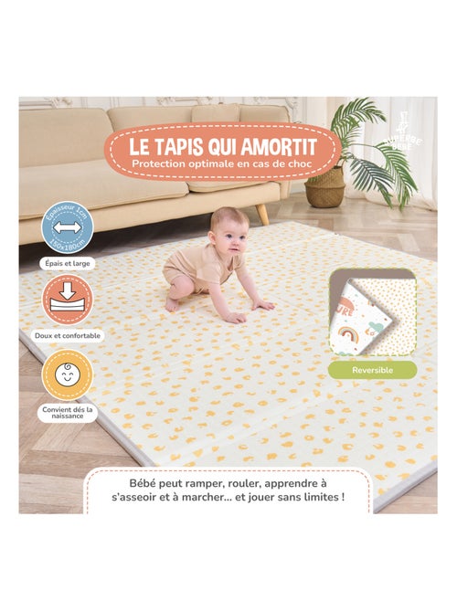 Tapis d'éveil pliable en mousse, réversible et imperméable - 180x150x1 -PURE BIG LOVE | SUPERBE BEBE - Kiabi