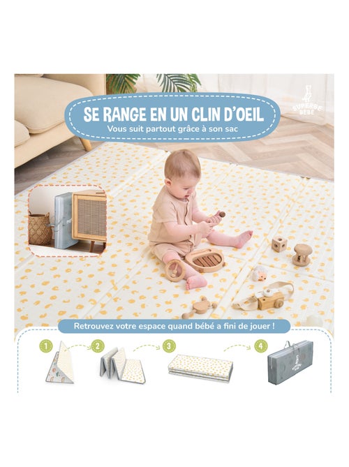 Tapis d'éveil pliable en mousse, réversible et imperméable - 180x150x1 -PURE BIG LOVE | SUPERBE BEBE - Kiabi