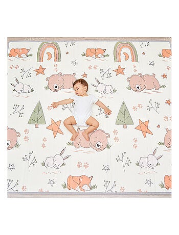 Tapis d'éveil pliable en mousse, réversible et imperméable - 200x180x1,5 - FOX | SUPERBE BEBE